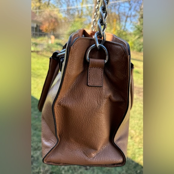 Michael Kors Hamilton Brown Large Leather Shoulder Handbag Retail $345.00 - Picture 4 of 11